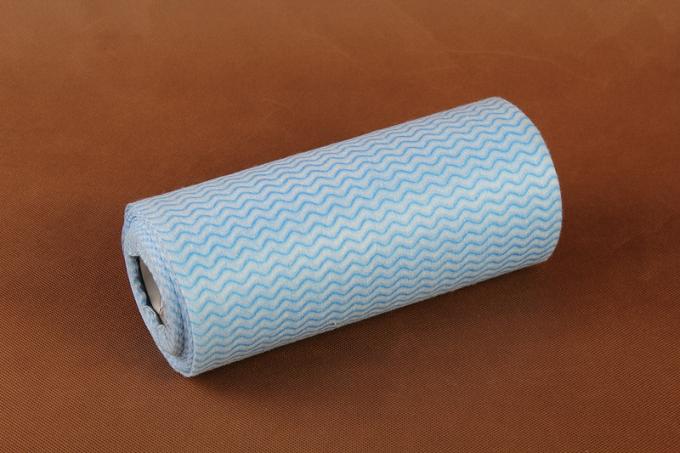 Niebieska falowana drukowana wiskozowa pianka do wycierania z włókniny do czyszczenia w domu lub w hotelu