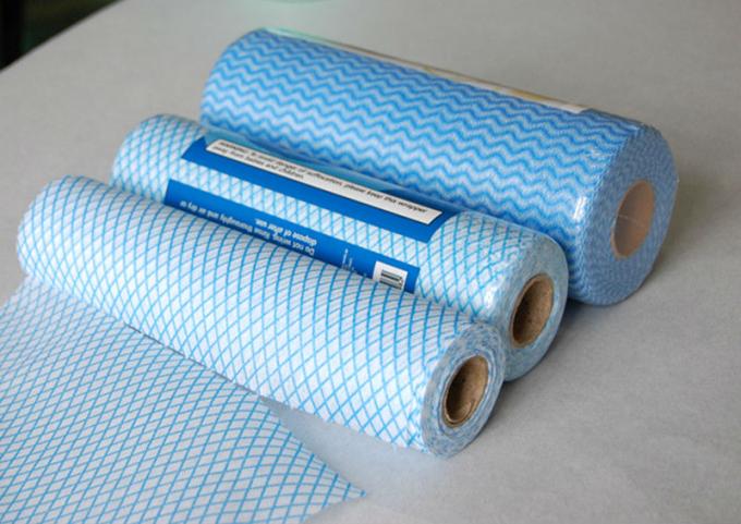 Niebieska falowana drukowana wiskozowa pianka do wycierania z włókniny do czyszczenia w domu lub w hotelu